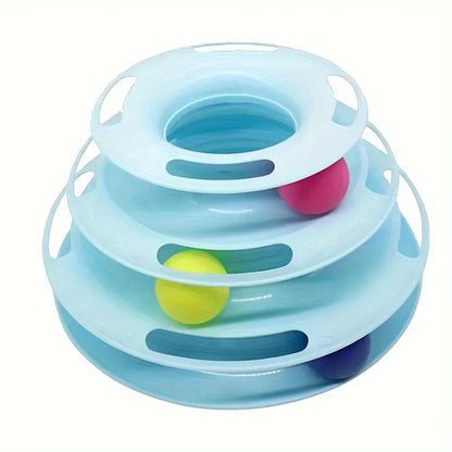 Cat Toy Tower with Colorful Balls