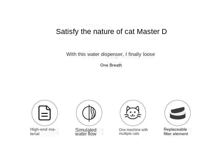 Pets Water Fountain Auto Filter USB